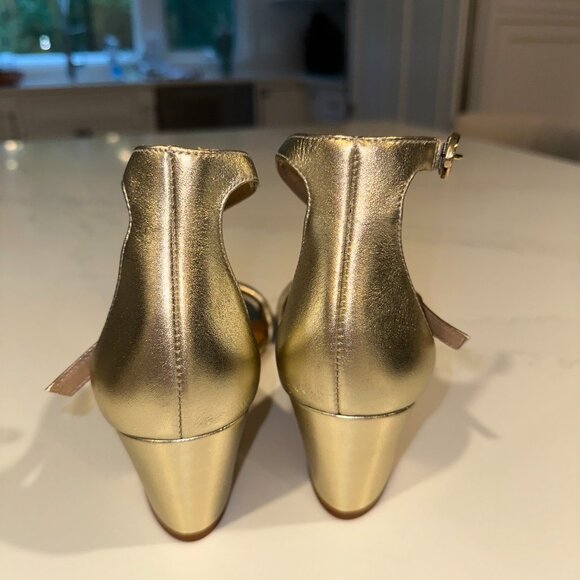 BERNARDO BOWIE Champagne Glove Leather Size 9M block heel Sandal - Picture 6 of 8